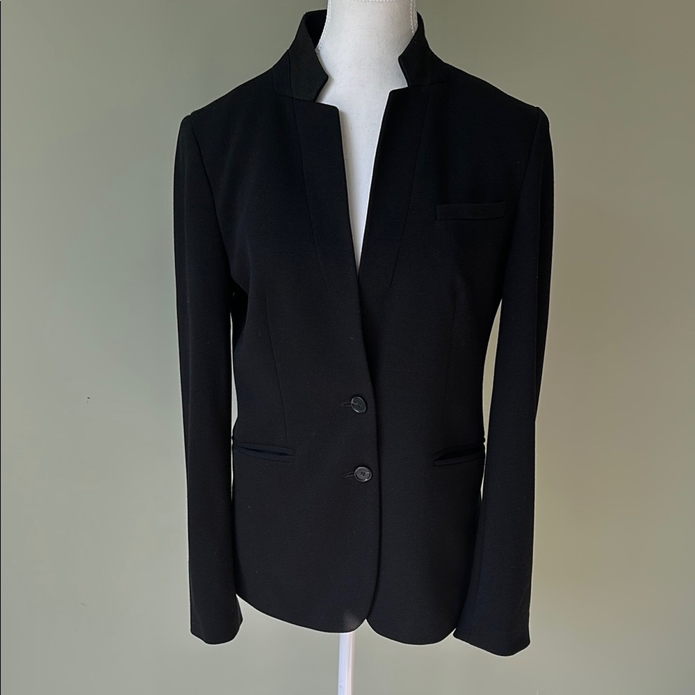 LOFT Black Tailored Blazer with Notched Lapel